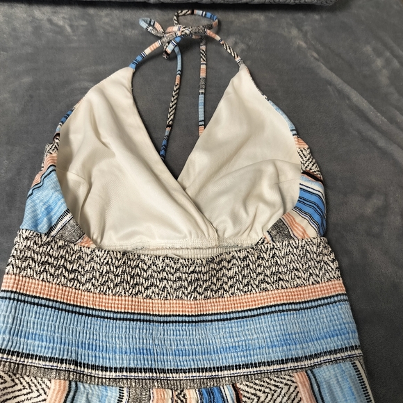 2/$30 Venus Pastel Blue & Pink Halter Jumpsuit‎ Womens Sz S Super Soft - Picture 9 of 16